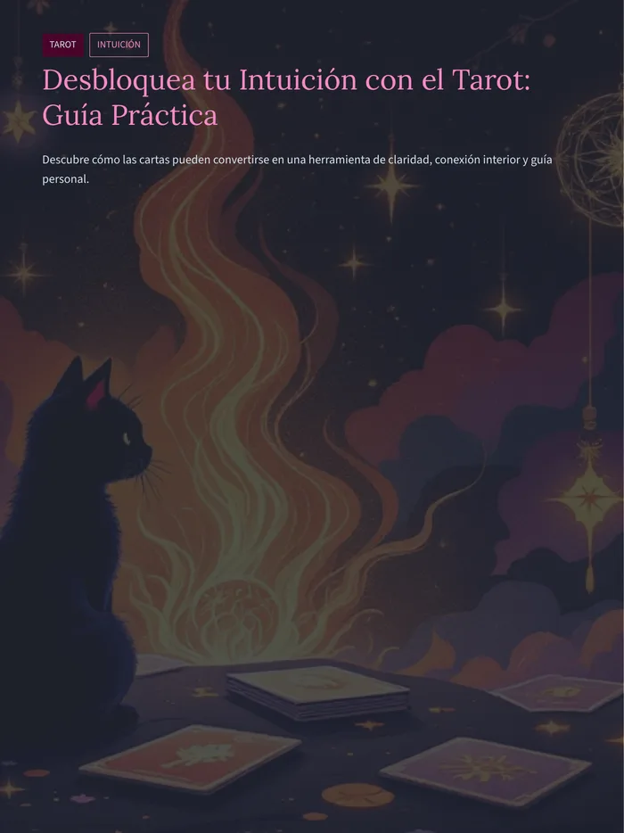 Portada del e-book Desbloquea tu Intuición con el Tarot: Guía Práctica